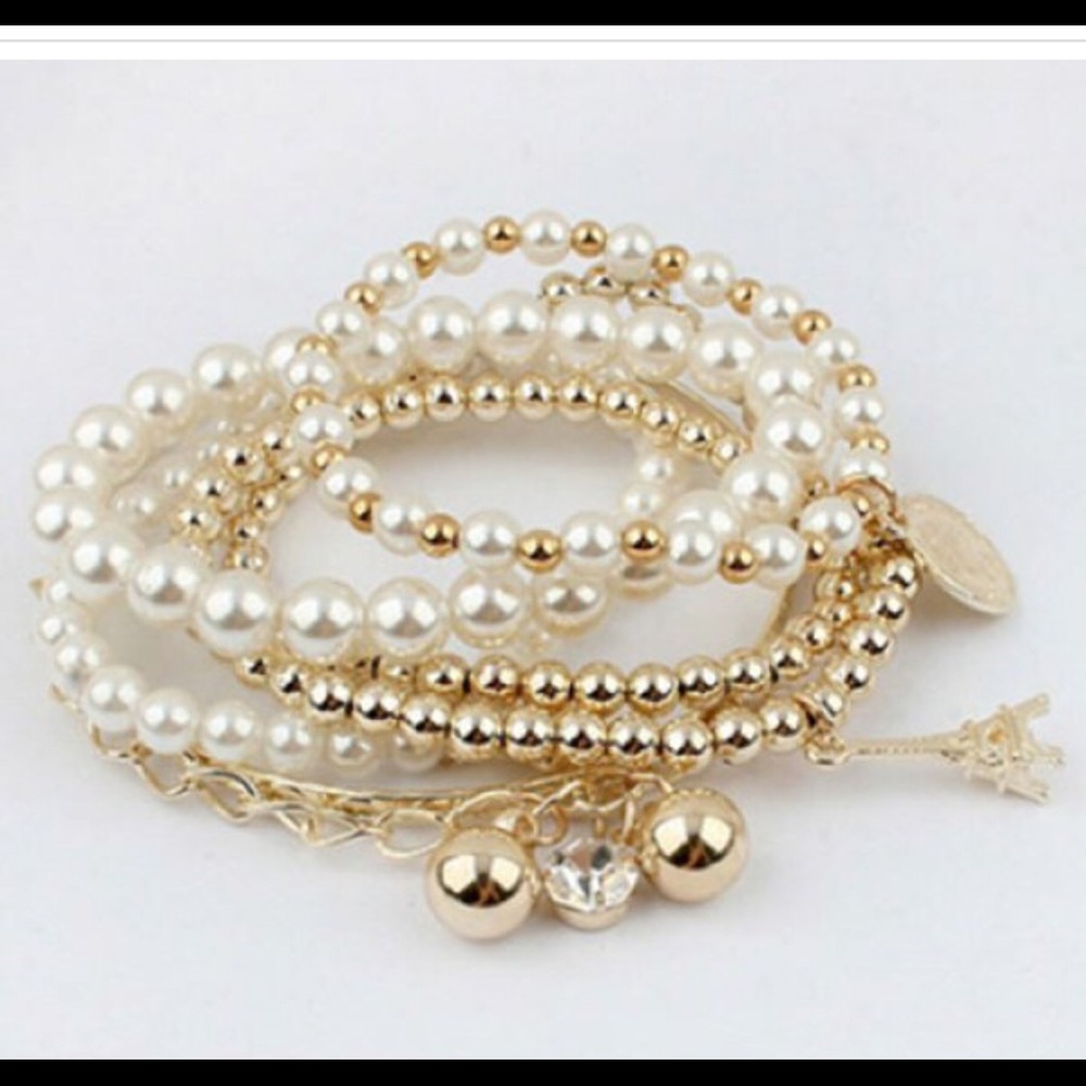 Faux pearl bracelet
